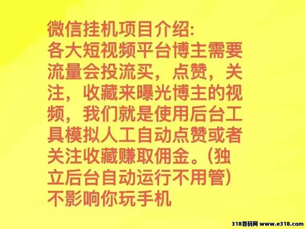 一斗米视频号起飞，稳定两年，挂上去就有收益，全自动挂机