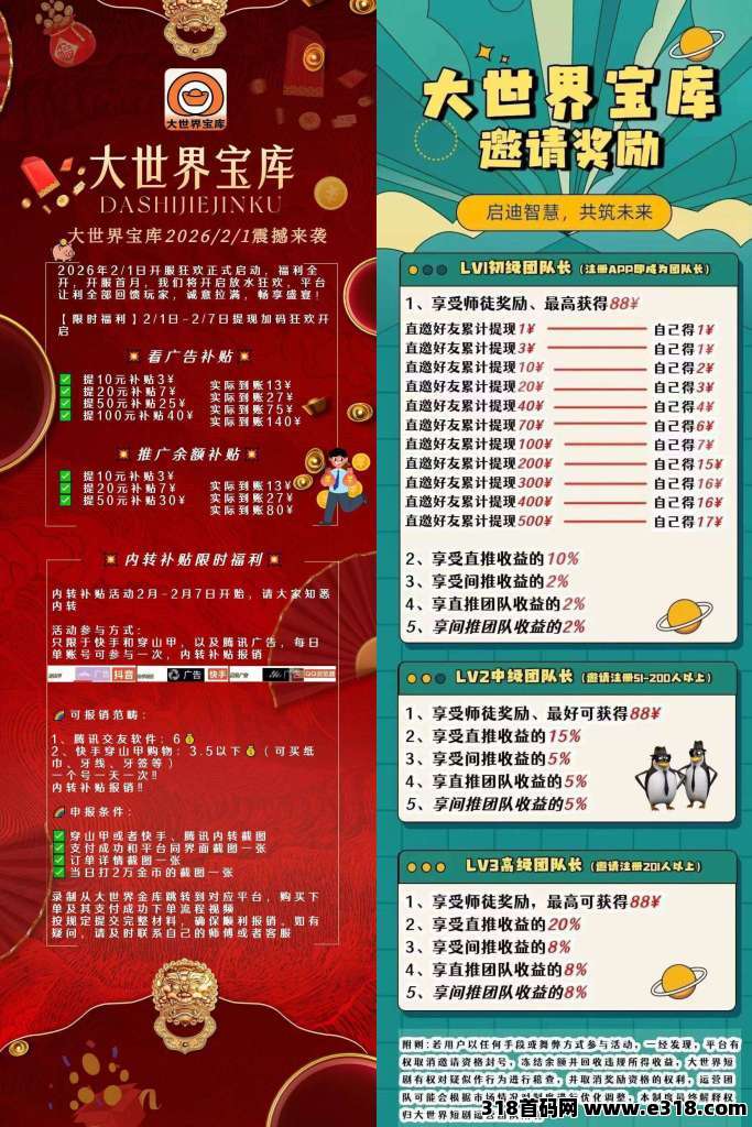 大世界宝库首码:零撸广告赚,不养机保底收益高,开启财富新通道!