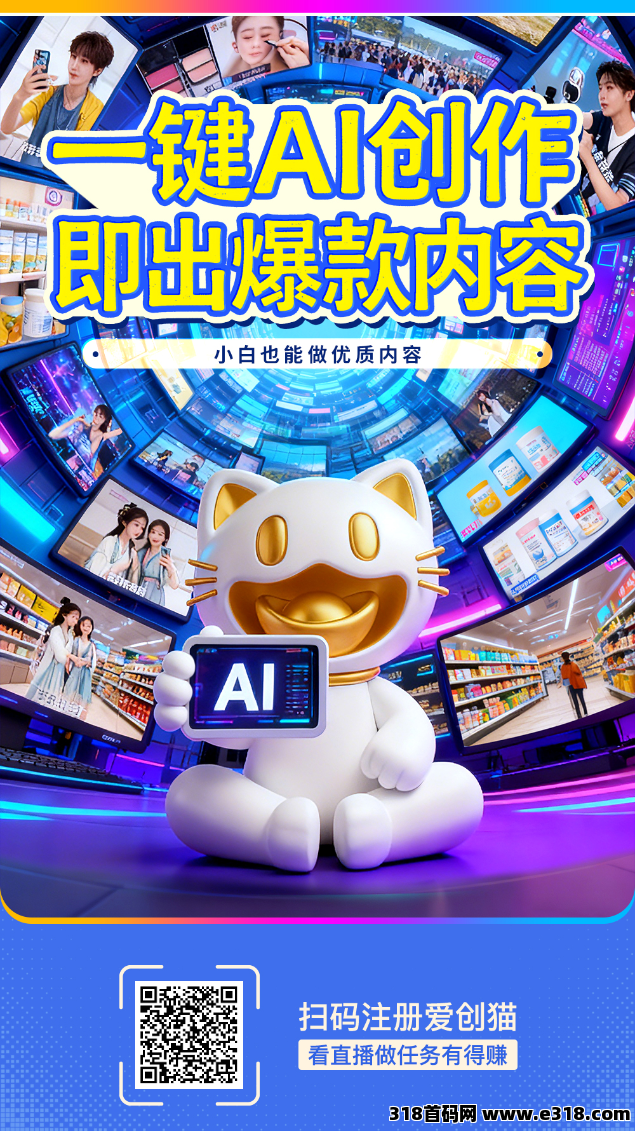 爱创猫，一款0撸平台，也是ai创作工具