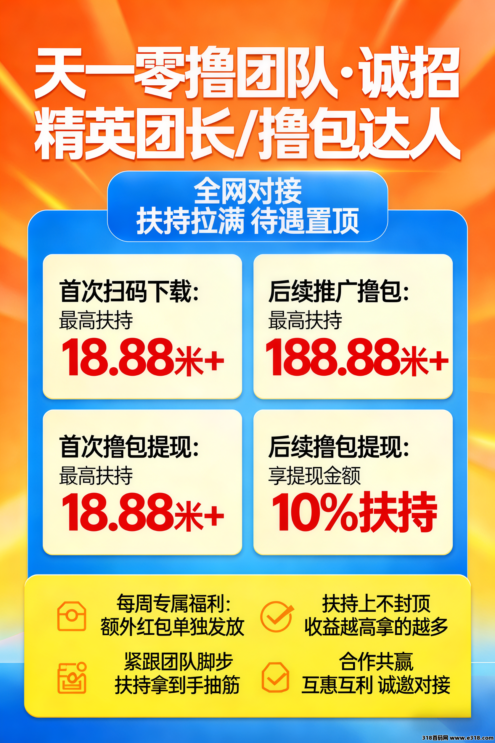 首码小数點，首次扫码下载即享高额扶持，零撸广告赚，不养机保底收益高